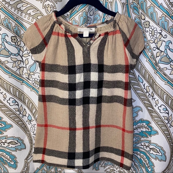 SOLD - NWT Burberry Girls House-Check Dress - Picture 3 of 13